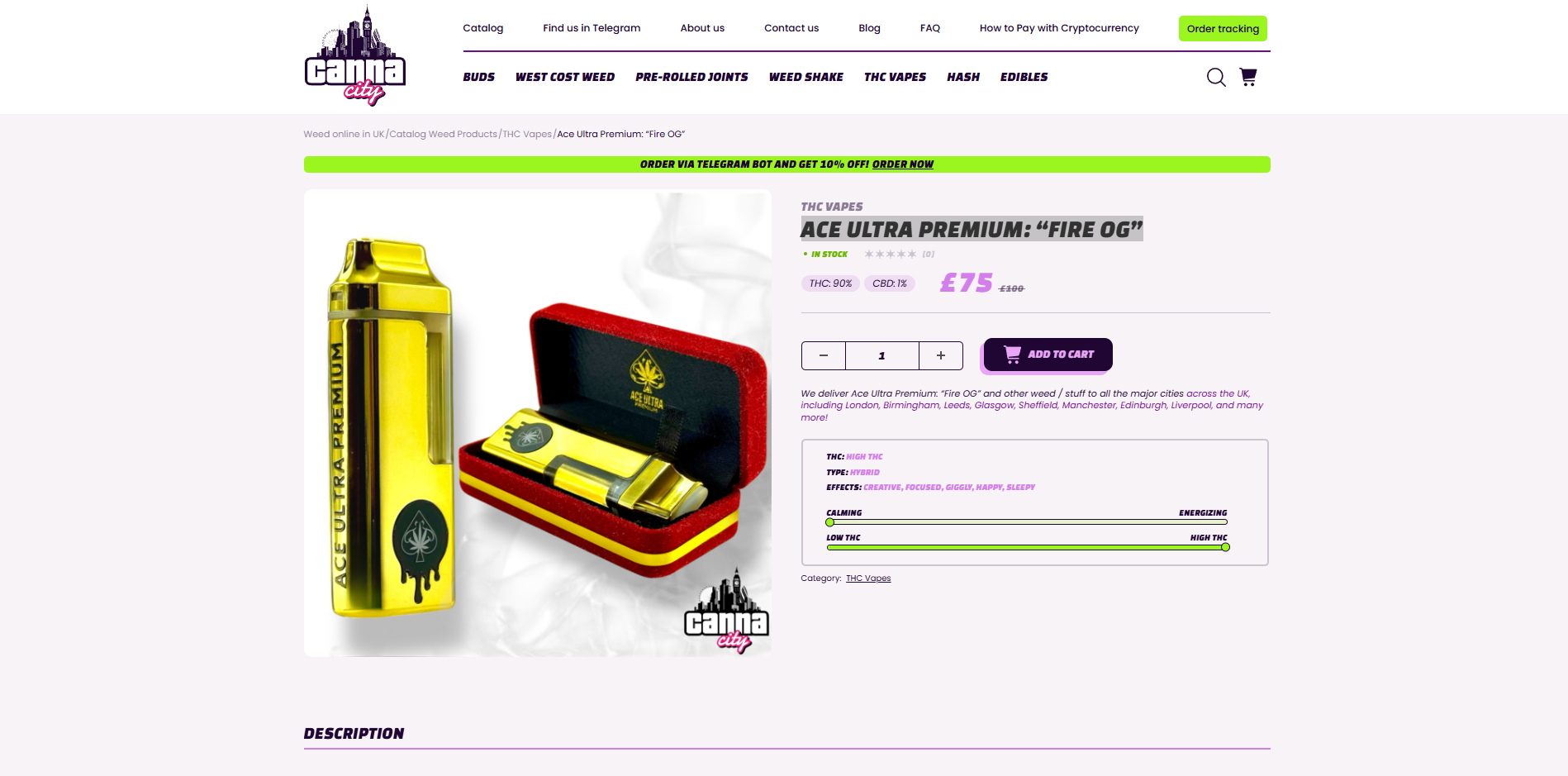 buy weed online Edinburgh at shop Canna City