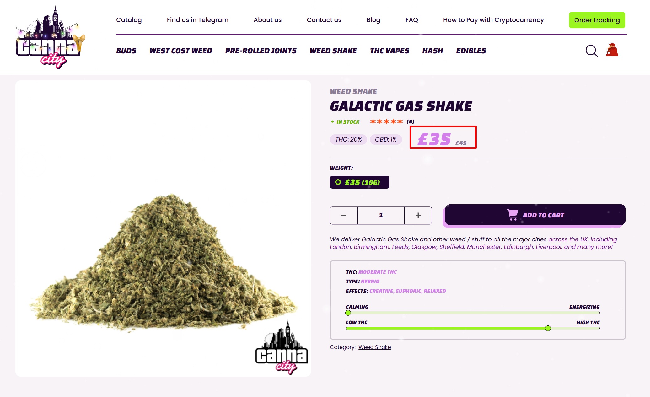 buy Weed Shake Canna City UK