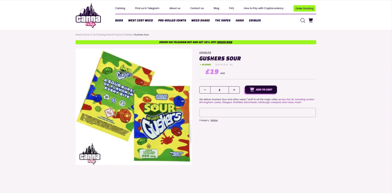 Buy THC Chewy edibles online in Scotland at Canna City