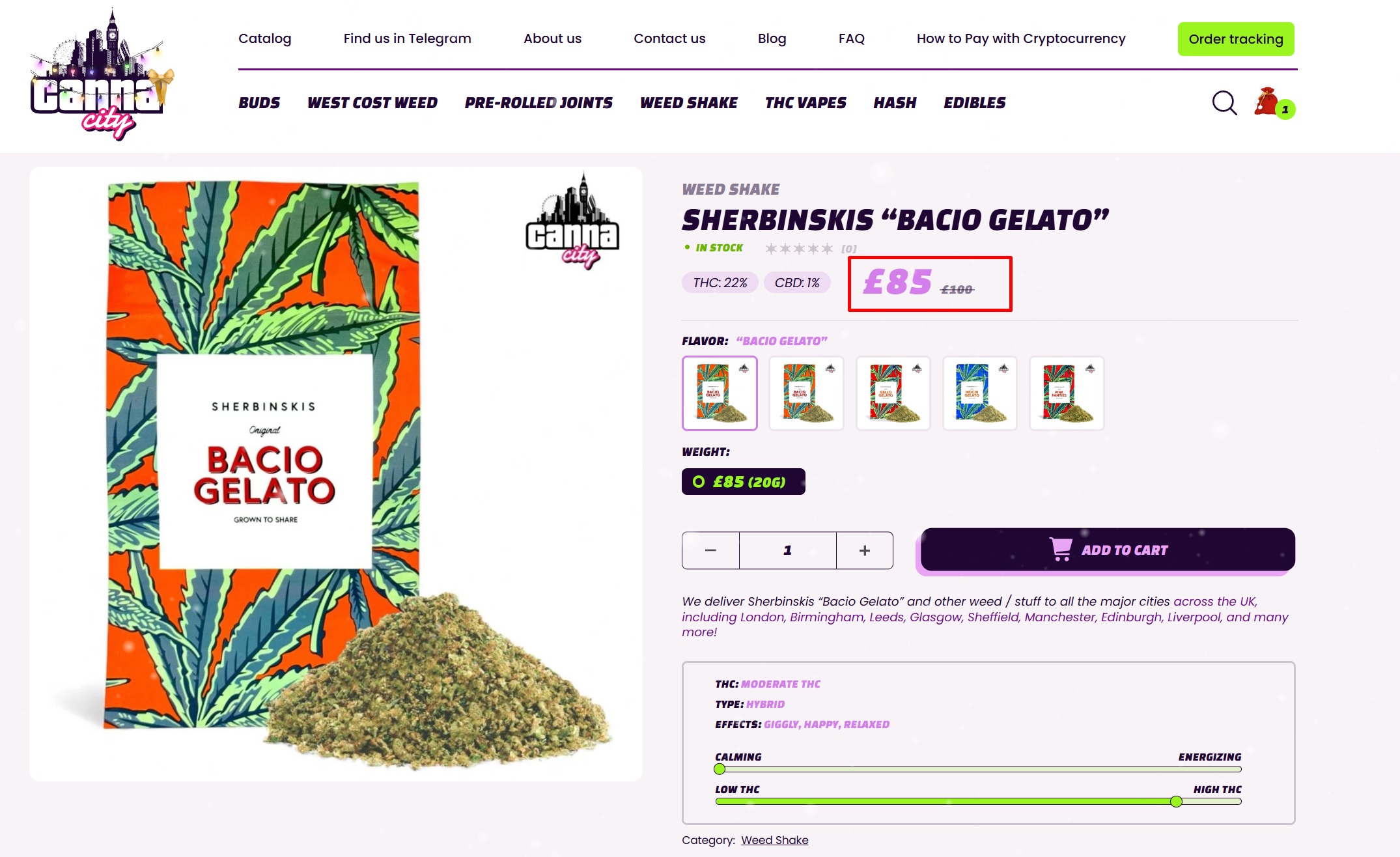buy good THC Weed Shake Canna City UK