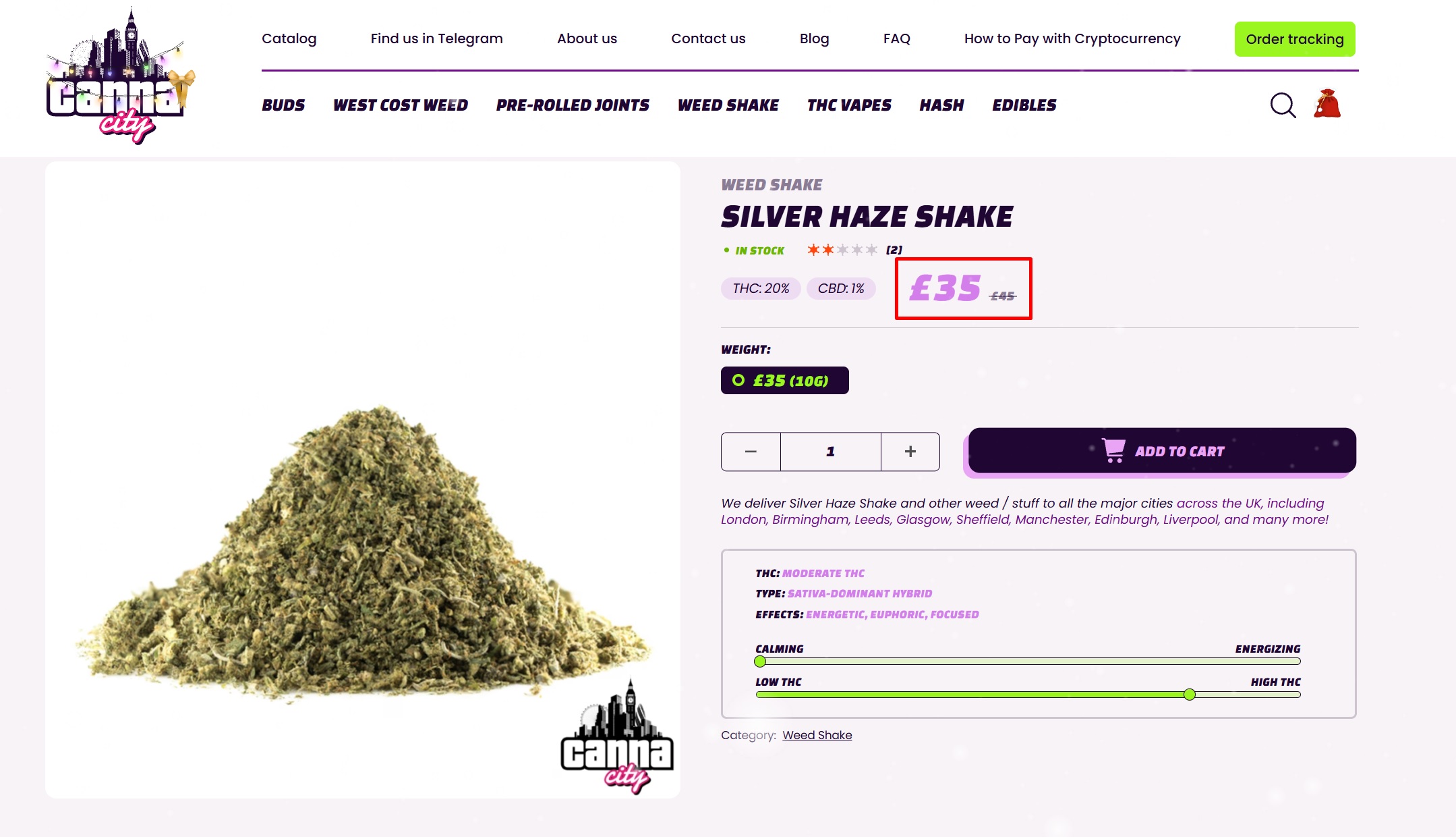 buy THC Weed Shake Canna City UK