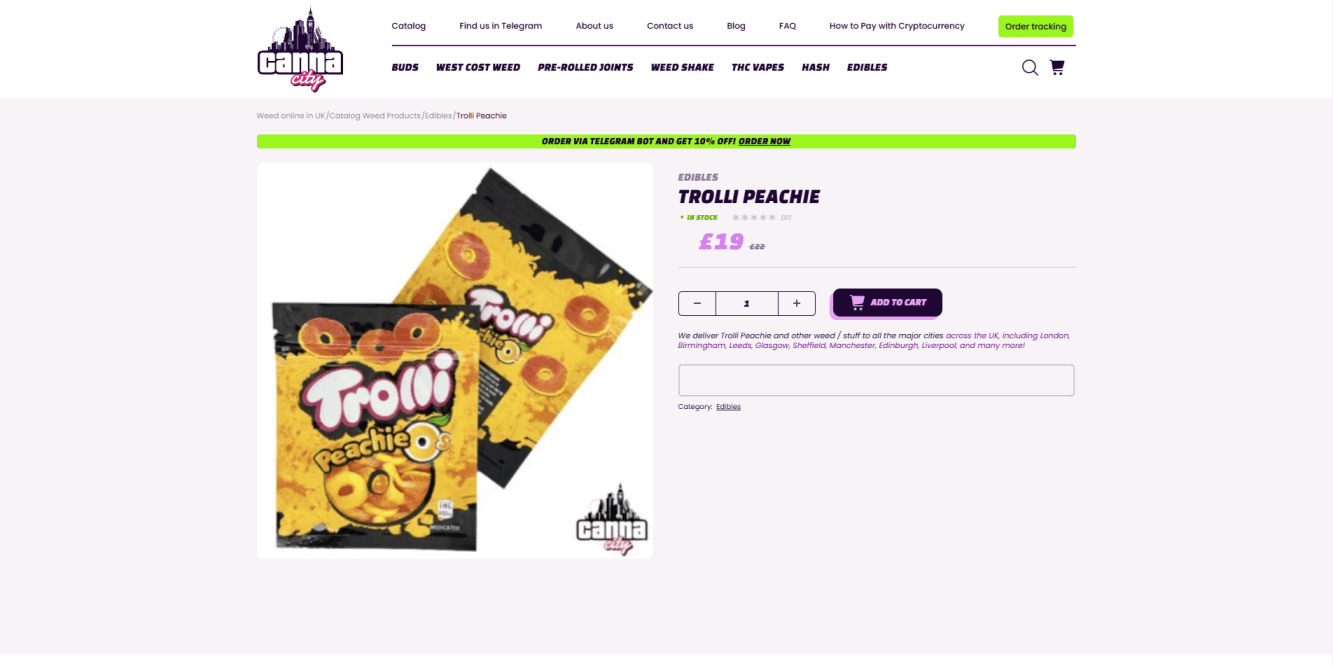Buy THC Gummies online in Scotland at Canna City