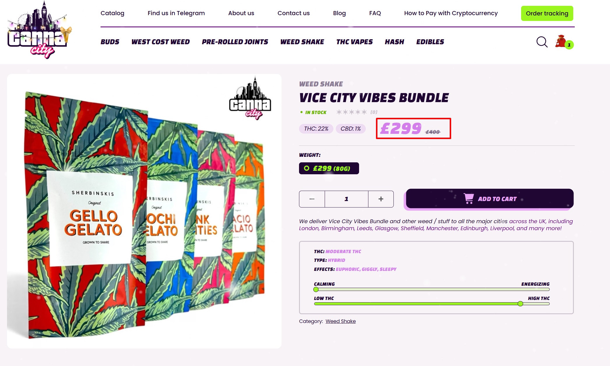 buy THC Weed Shake Canna City UK
