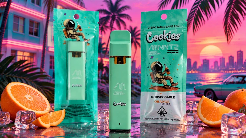 Hybrid THC vape weed Cookies “Orange Soda” at weed shop Canna City