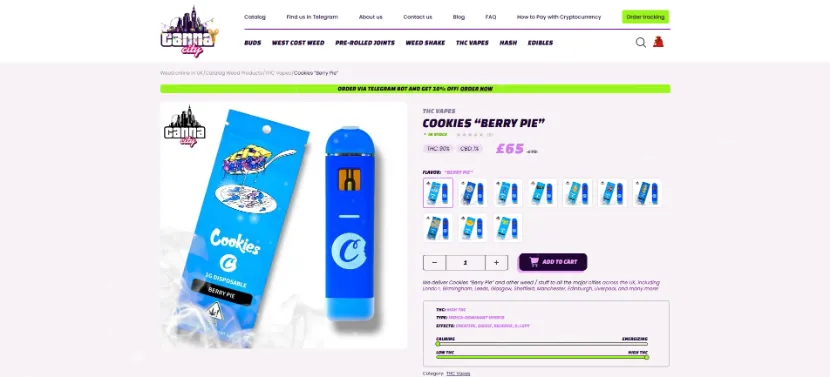 buy Berry Pie Vaporisers Canna City UK