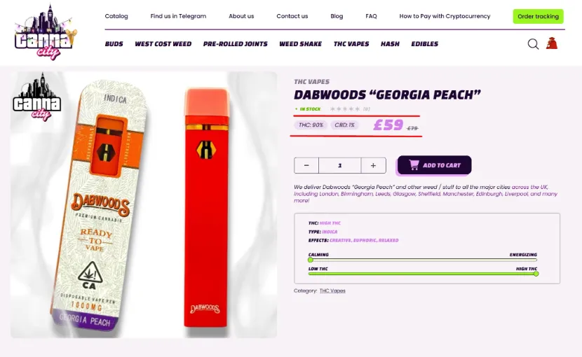 buy THC Vape online at a low price Canna City Edinburgh