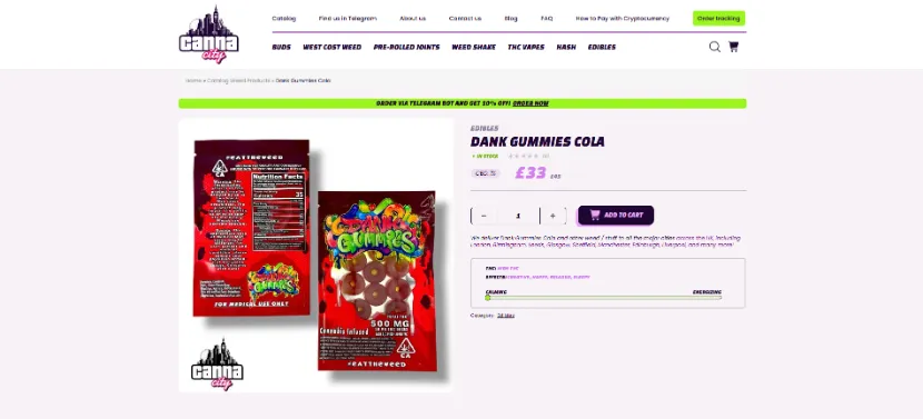 buy cannabis dank gummies online with crypto at a low price CannaCity