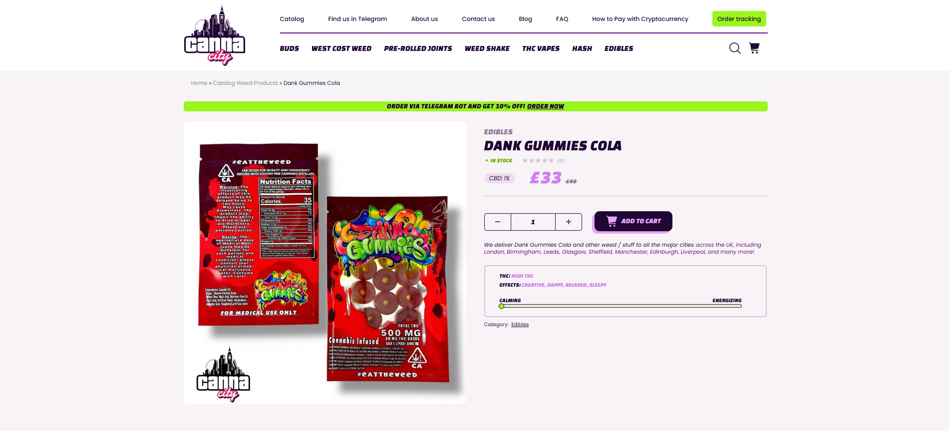 buy cannabis dank gummies online with crypto at a low price CannaCity