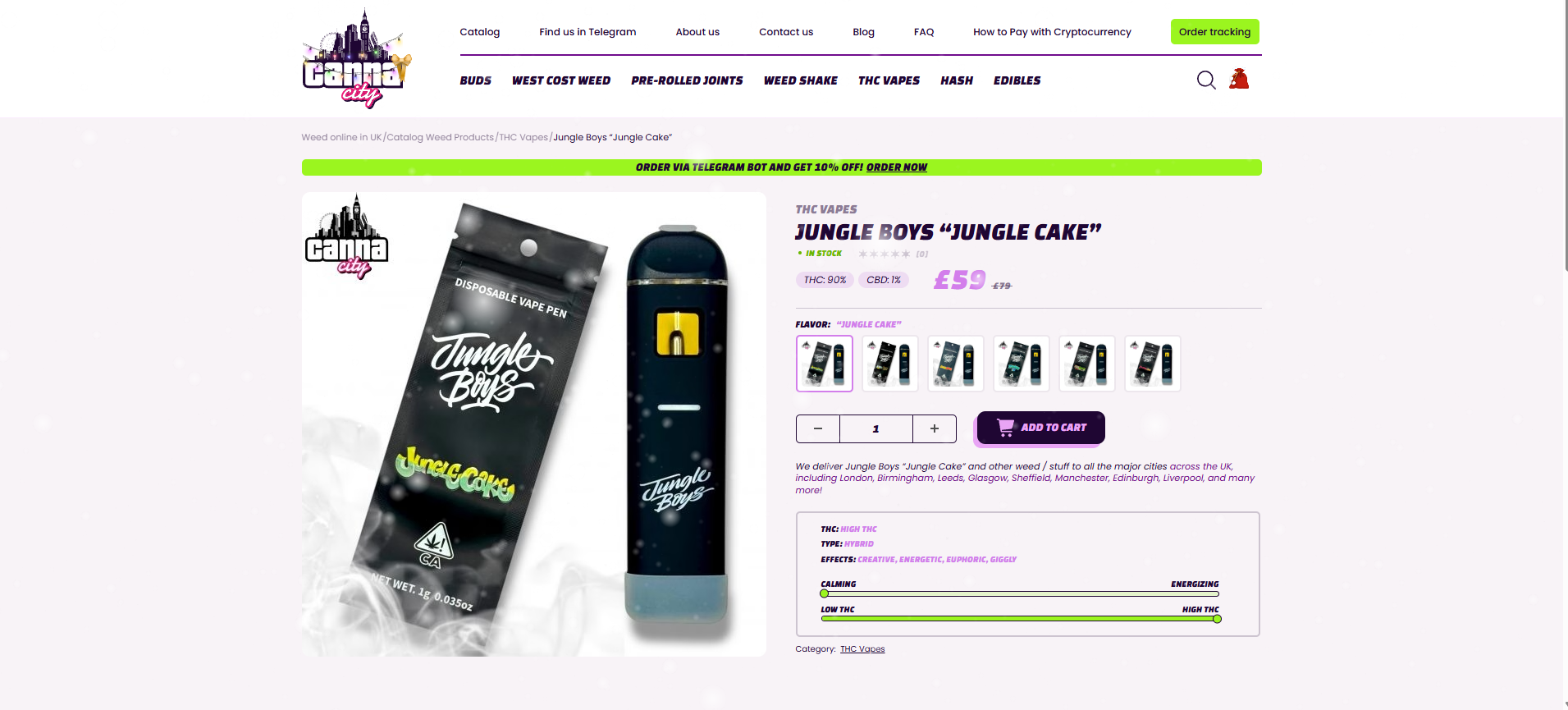 buy THC Vaporisers at a low price Canna City UK