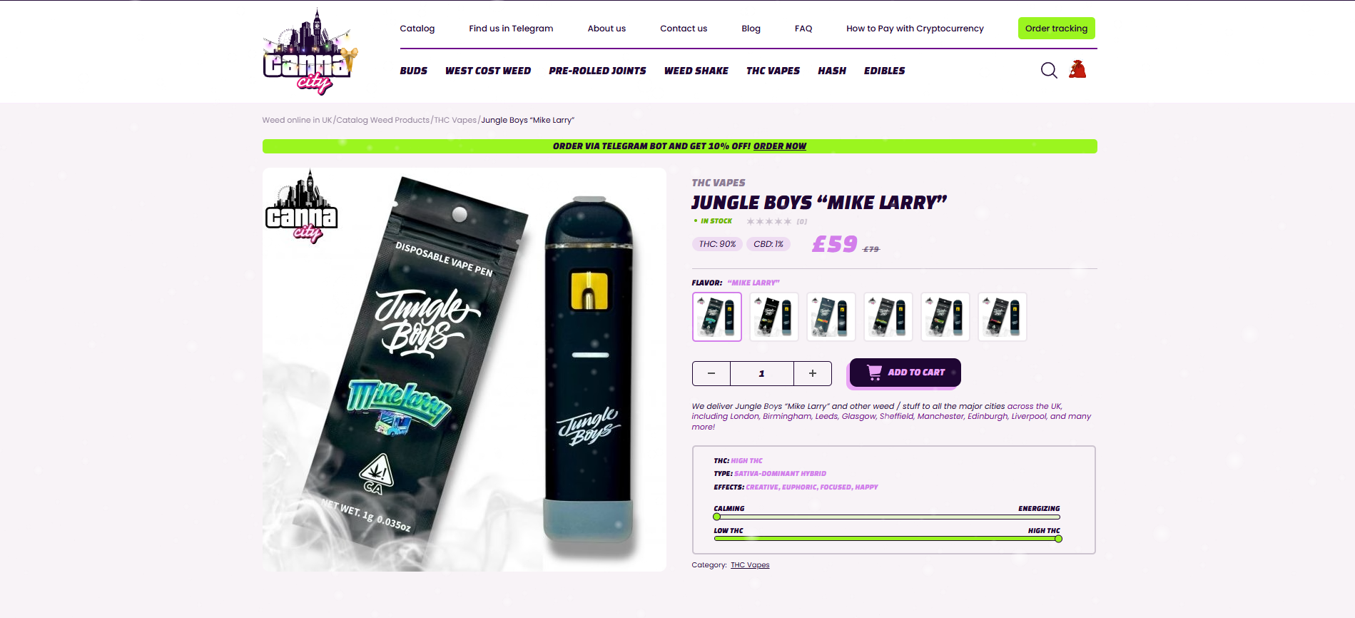 buy THC Vaporisers online at a low price Canna City UK