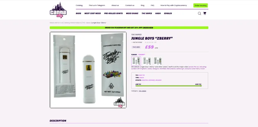 Hybrid THC vape weed shop Canna City