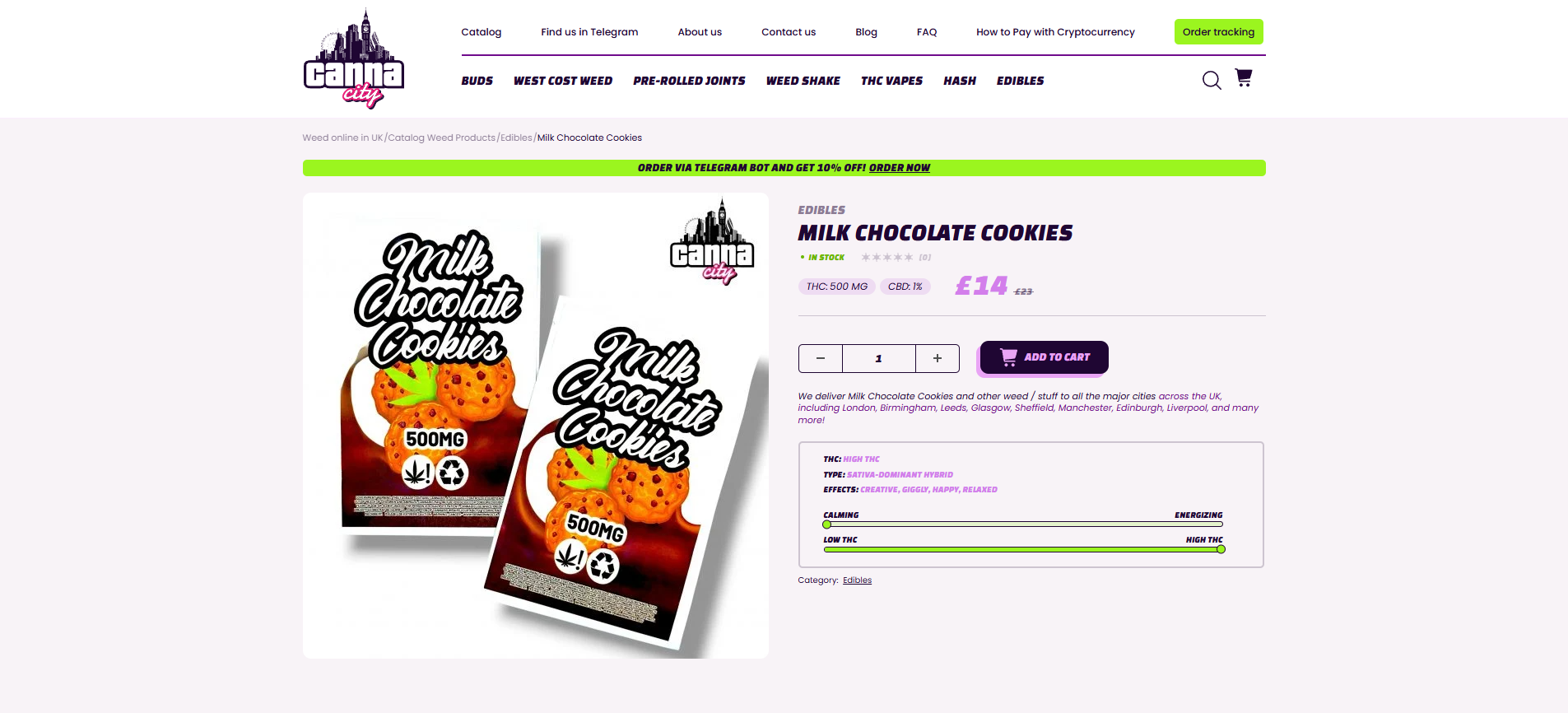 buy CBD Chocolate Canna City UK
