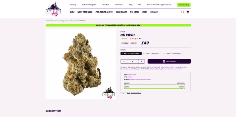 buy OG Kush uk weed shop Canna City