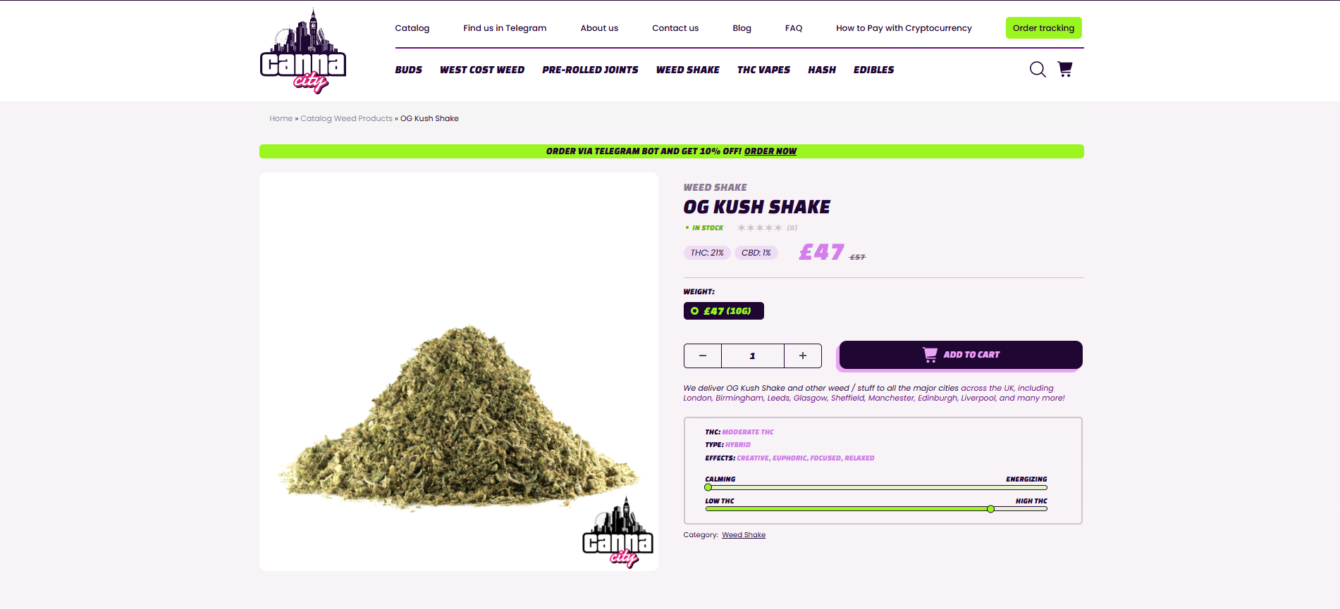 buy weed shake online with crypto at a low price