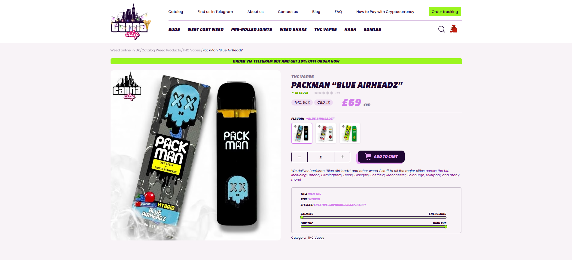 buy THC Vape online at a low price Canna City UK