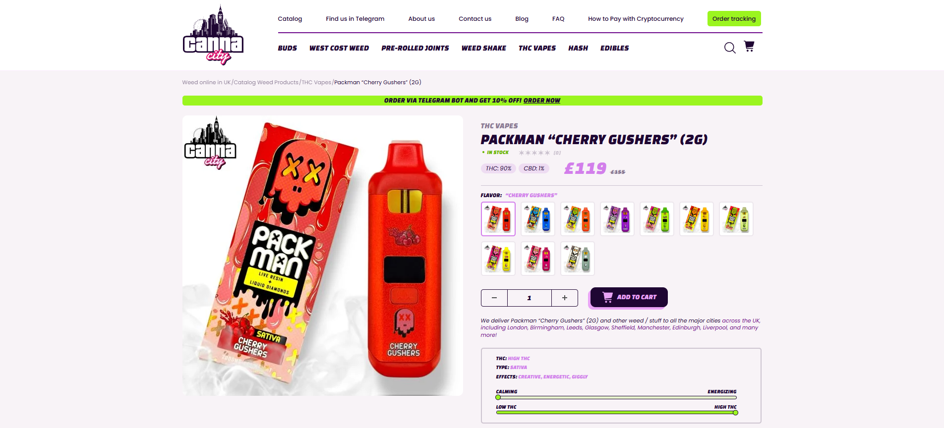 buy Packman weed vape Canna City UK