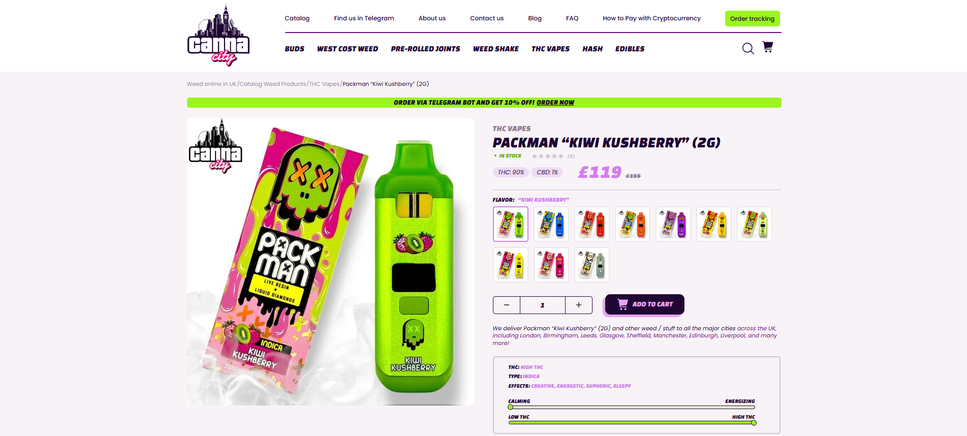 buy Packman weed vape Canna City UK with delivery