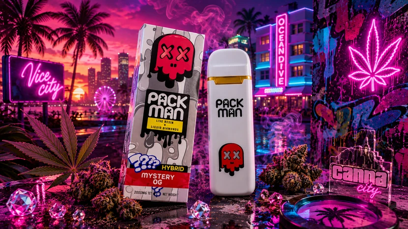 Buy vape PackMan “Mystery OG” online with delivery at weed shop Canna City