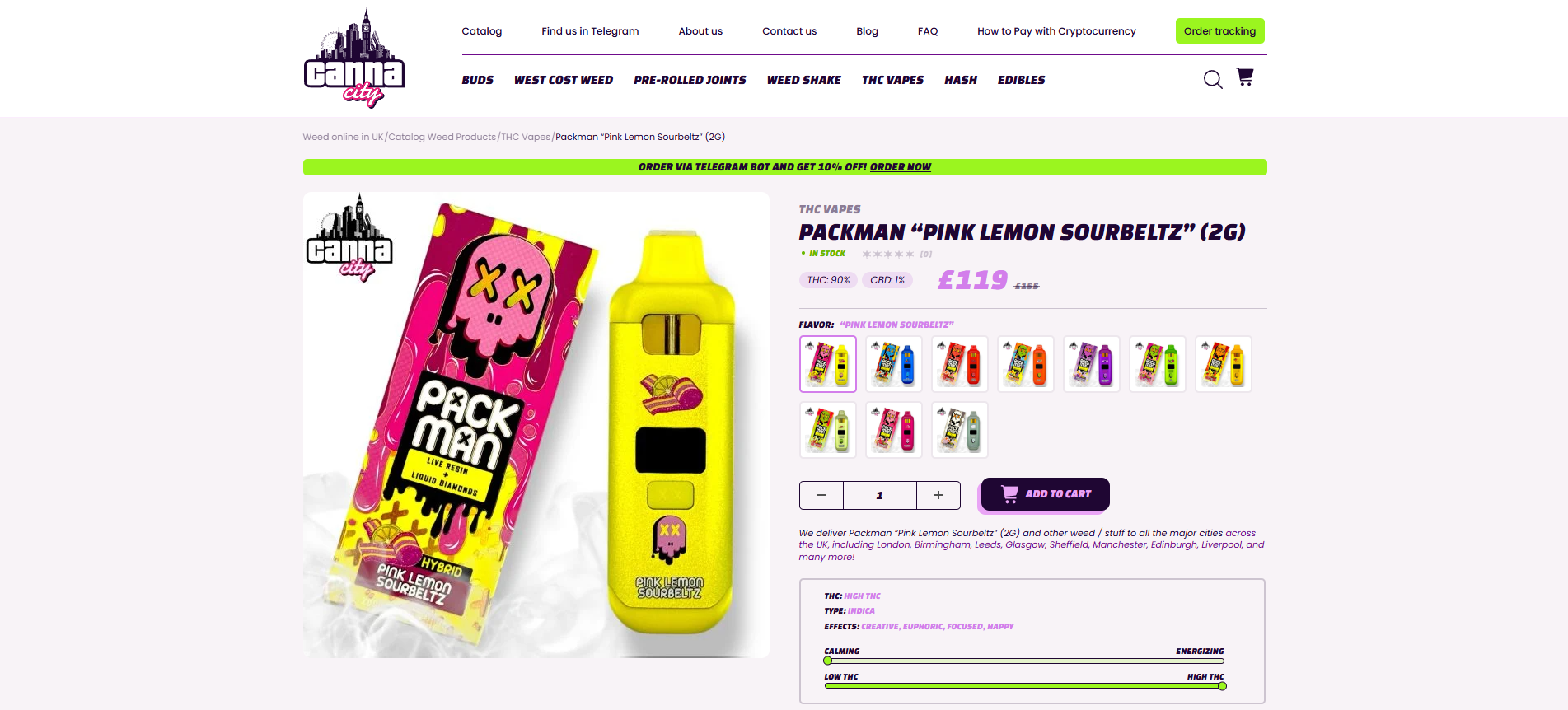 buy Packman weed vape Canna City UK with delivery
