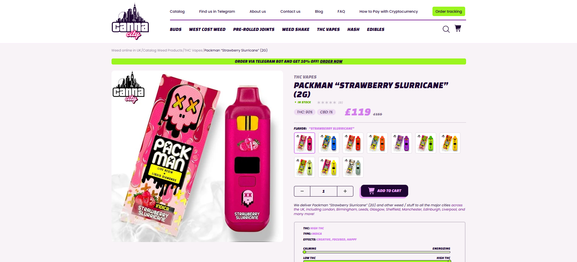 buy Packman weed vape Canna City UK with delivery