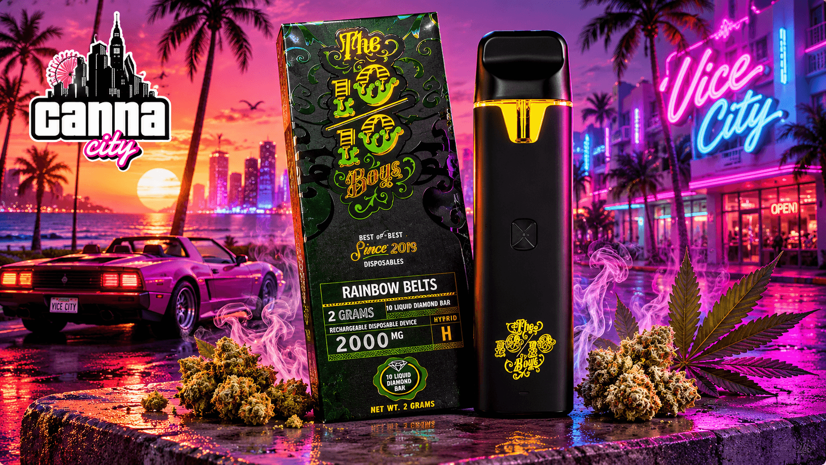 buy weed The 10/10 Boys Rainbow Belts at Weed shop Canna City UK