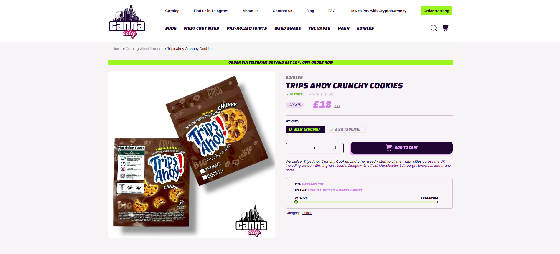 buy cannabis trips ahoy crunchy cookies online with crypto at a low price CannaCity