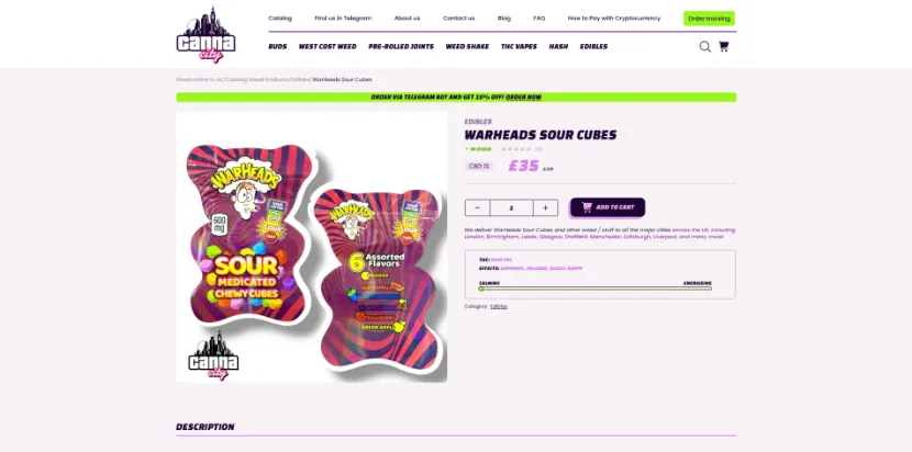 buy cannabis edibles in London