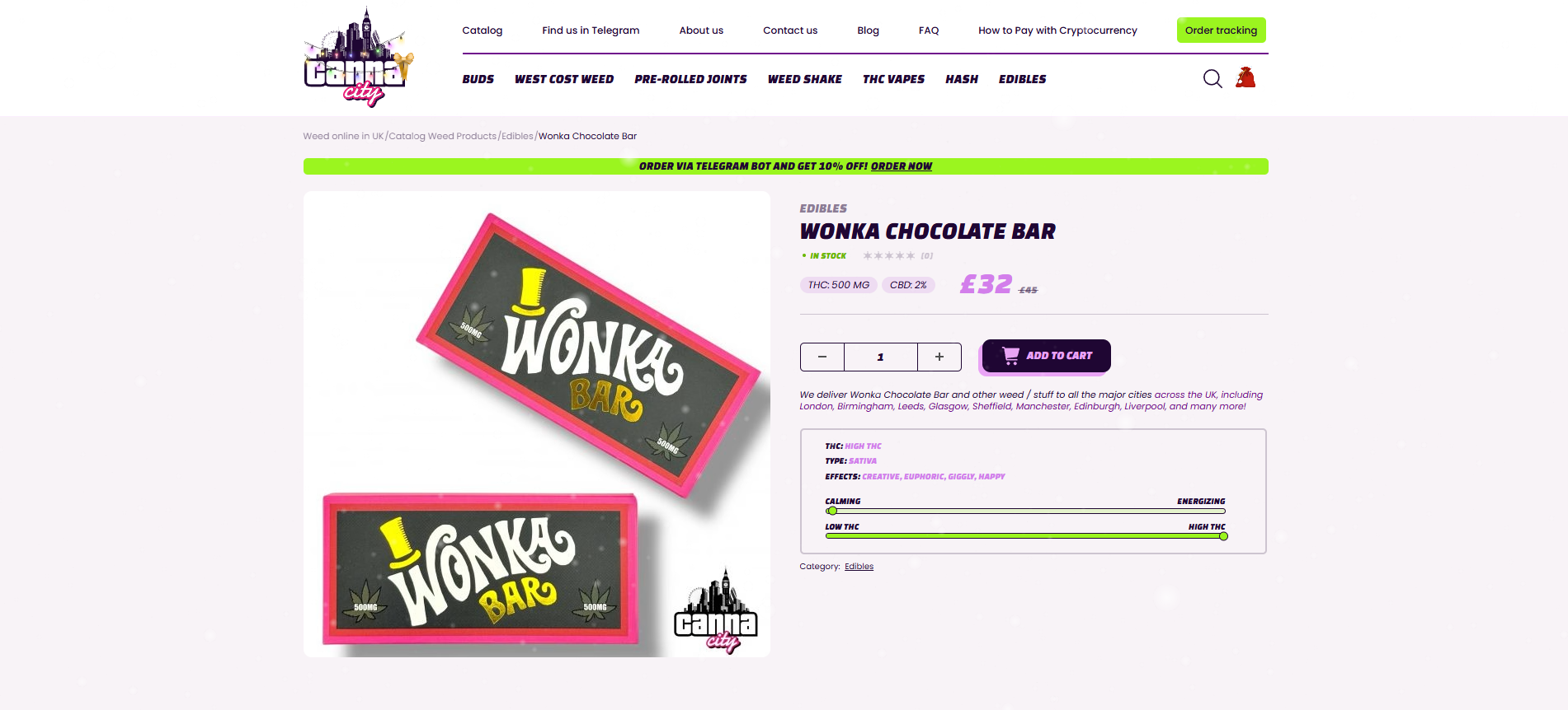 buy THC Chocolate Canna City UK Scotland