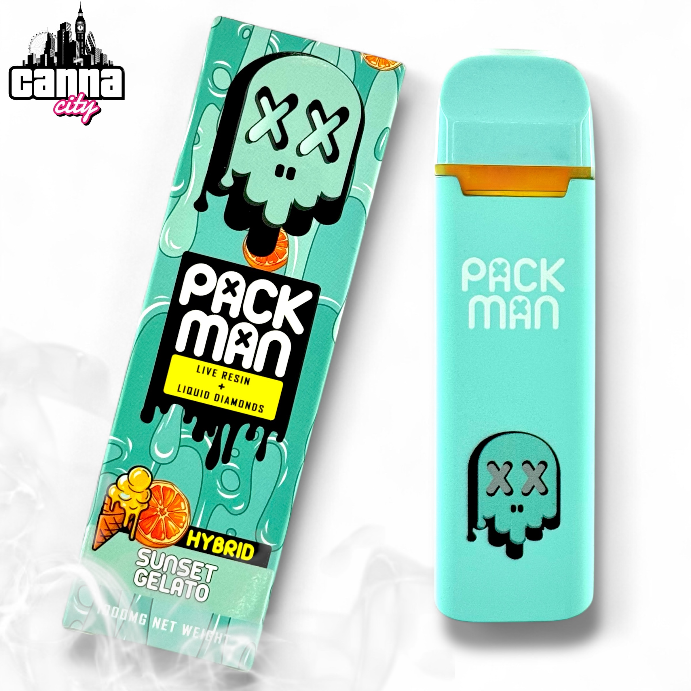 Buy THC Vapes PackMan "Sunset Gelato"