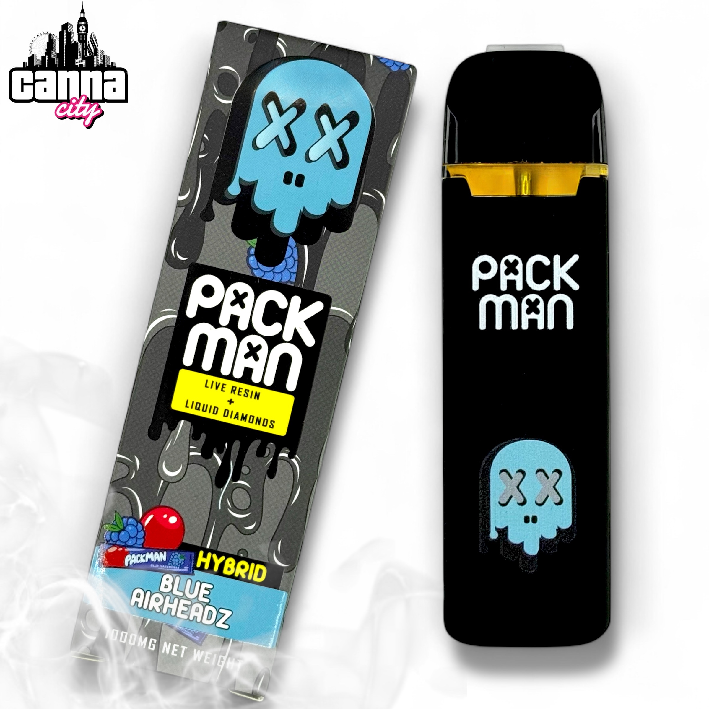 Buy THC Vapes PackMan "Blue AirHeadz"