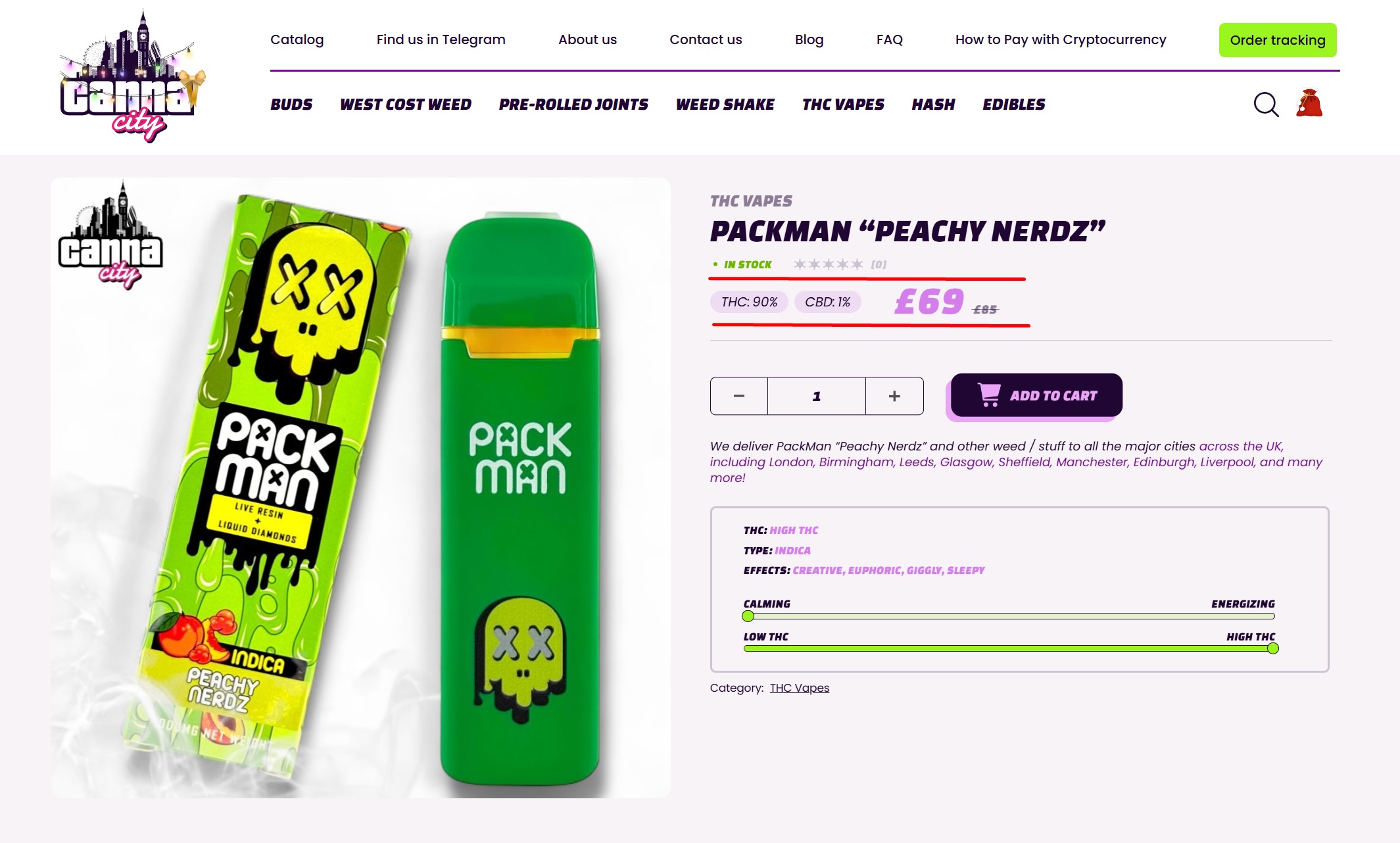buy THC Vape for uplifting online at a low price Canna City