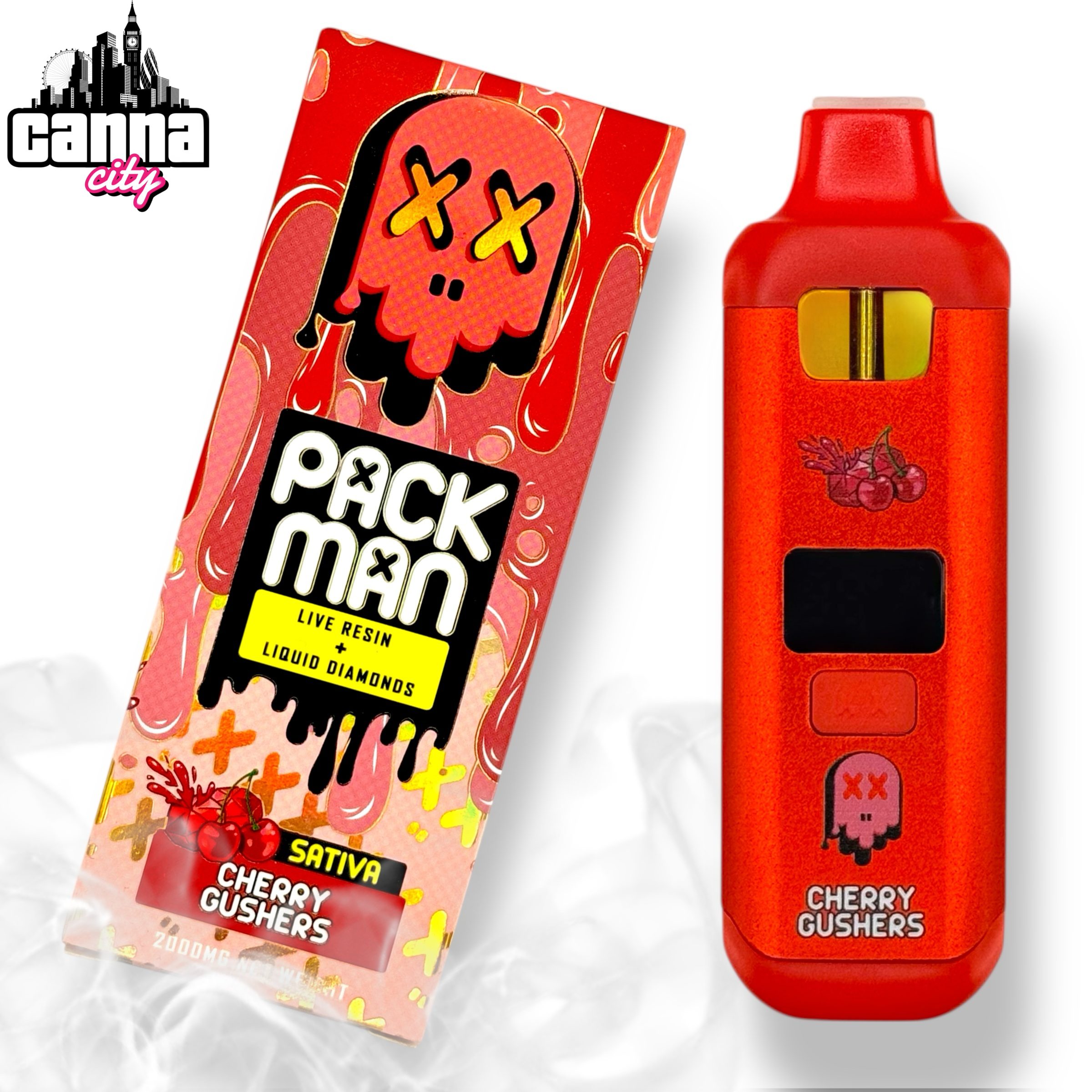 Buy THC Vapes Packman "Cherry Gushers" (2G)