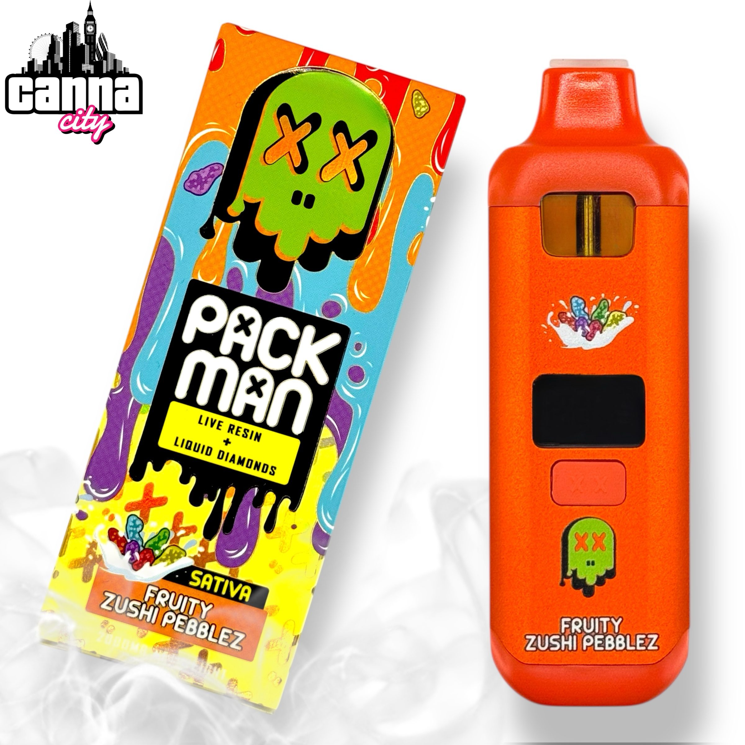 Buy THC Vapes Packman "Fruity Zushi Pebblez" (2G)