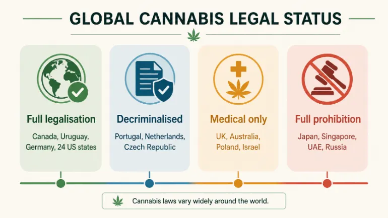 The legal spectrum of Cannabis