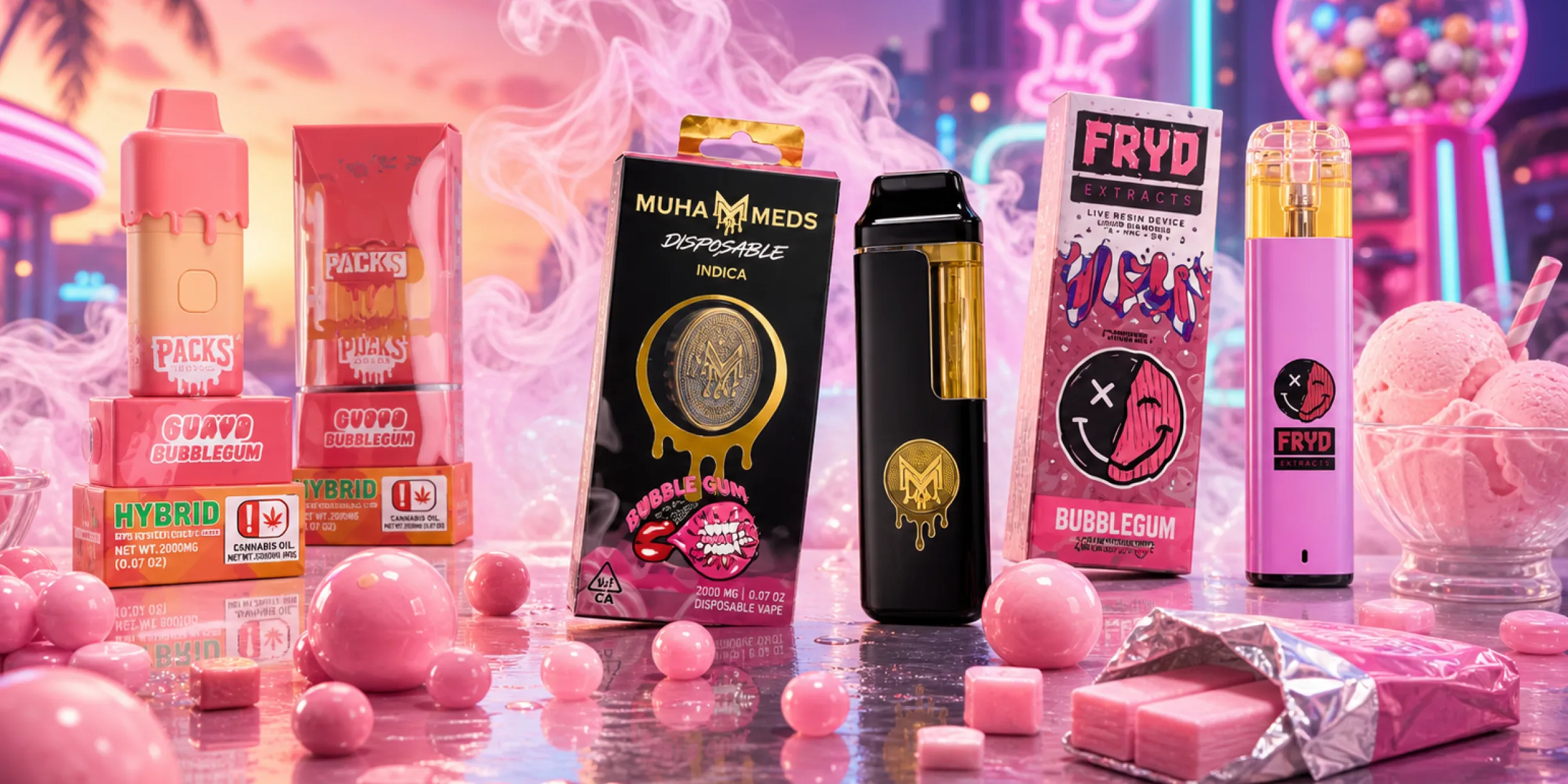 Buy cannabis vape Bubblegum today UK